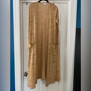 Lularoe Gold Sarah Cardigan Duster Sweater Size Small